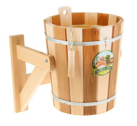 Обливное устройство 14л "Zebra" с переливом и пластиковой вставкой, термолипа, Бацькина баня