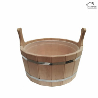 Шайка-таз двуручная 20л с пластмассовой вставкой ШТП-20 Ольха Банный Эксперт