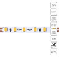 Светодиодная лента 24V 9,6W/m 3000К 5м Arte Lamp TAPE A2412005-01-3K