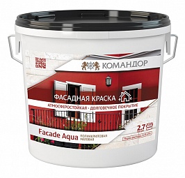 Фасадная полиакриловая краска FACADE AQUA (Фасад Аква) матовая щелочестойкая