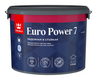 Краска интер. стойкая к мытью EURO POWER 7 A матовая 9л/13 кг.