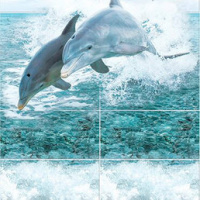 03520 Панель Море Дельфины (панно, комплект из 4шт)