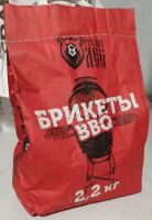 Брикеты древесноугольные BBQ Premium РЛ 2,2 кг