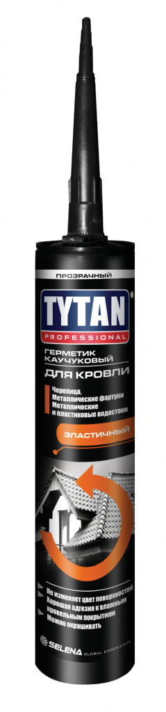 Герметик Каучуковый для Кровли черный Tytan Professional 310 мл
