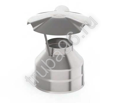 Оголовок (зонт) 120/200, Нерж/Оц, толщина металла 0.5мм/0.5мм