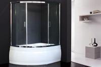 Душевая штора Royal Bath RB 150ALP-T стекло прозрачное 1500х1000х1500