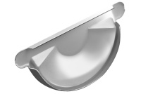 Заглушка желоба GL PU 125/90 мм металлическая (Сигнальный белый)