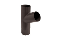 Тройник трубы GL PU 150/100 мм металлический (RAL 8017)