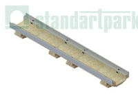 Лоток водоотводный полимербетонный мелкосидящий CompoMax Drive DN100 кл. С250, D400, E600 h80