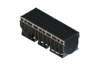 Лоток пластиковый PolyMax Drive DN300 H360 с щелевой чугунной решеткой C250 (к-т)