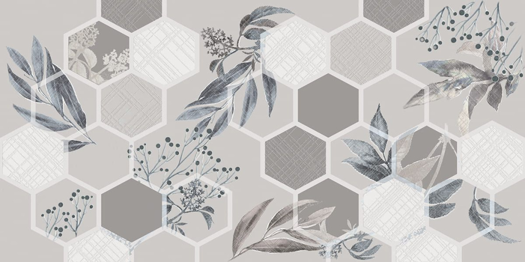 Плитка настенная Гравюра Бриллиант / Incisio Diamond 315x630 серая