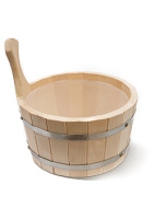 Шайка одноручная 5л с пластмассовой вставкой, Банный Эксперт