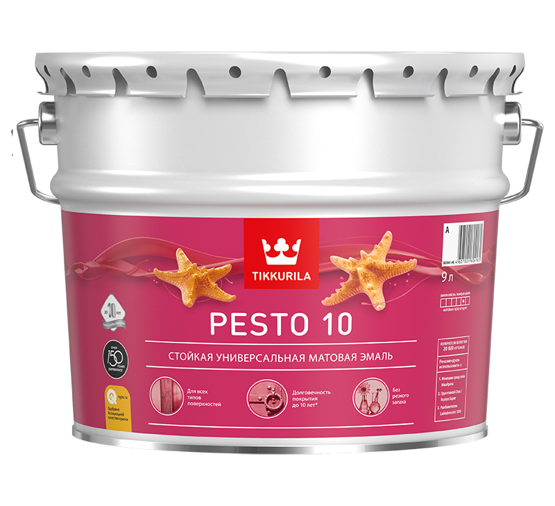 Краска EURO PESTO 10 A матовая 9л