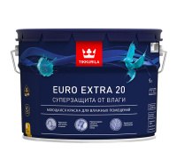 Краска для влажных помещений EURO EXTRA 20 C полуматовая 9л