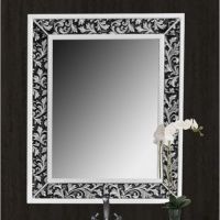 Зеркало Atoll Валенсия 75 NEW 915*735*40 bianco (черная патина)