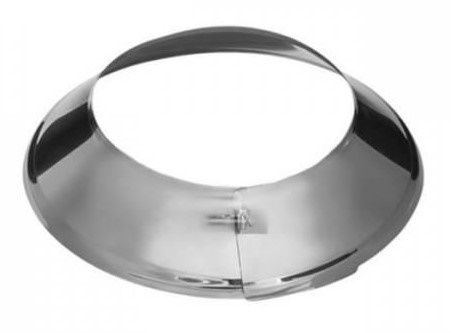 Юбка Феррум  (430/0,5 мм) нержавеющая, для крышной разделки, ф130 RAL9005 черный