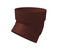 Колено трубы 45 гр. GL Классика 120/90 мм ПВХ (Шоколадный)