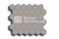 Тротуарная плитка Шестигранник, 218х190х70 мм, стандарт Белый