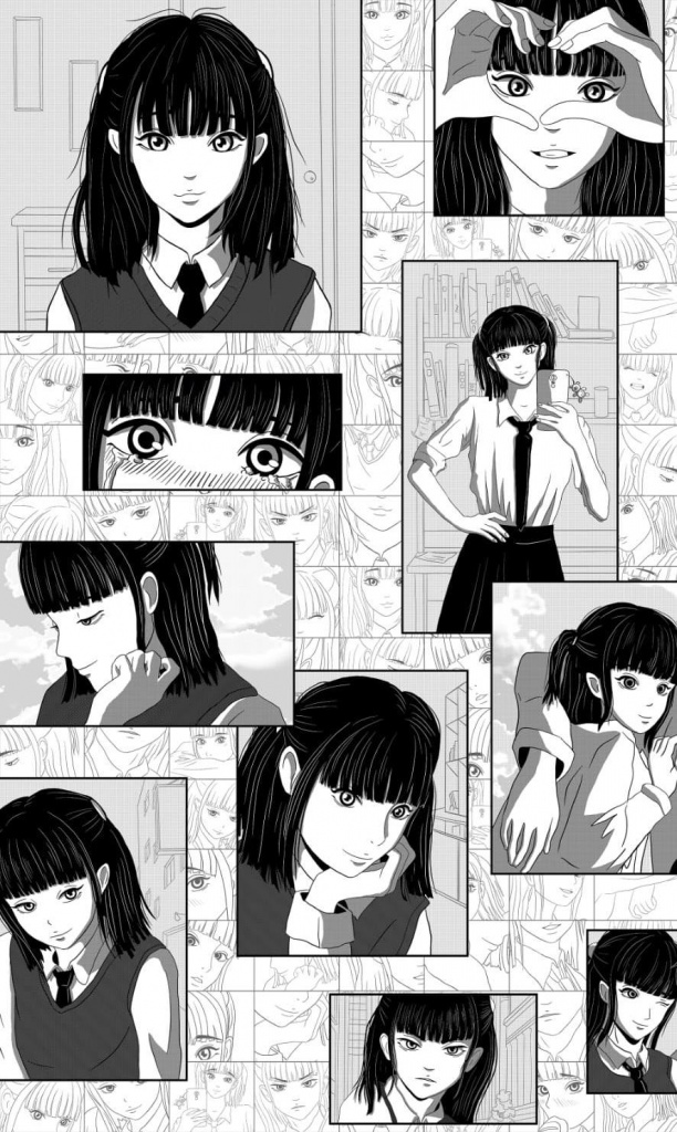 Интерьерная панель 1200x3000 Manga Shiroi глянцевая A-8.1.1/1200x3000G