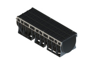 Лоток пластиковый PolyMax Drive DN300 H310 с щелевой чугунной решеткой C250 (к-т)