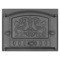 Дверца чугунная каминная ДК-2Б Грифоны 435*320*92 мм Рубцовск