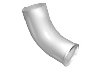 Колено стока GL PU 125/90 мм металлическое (RAL 9003)