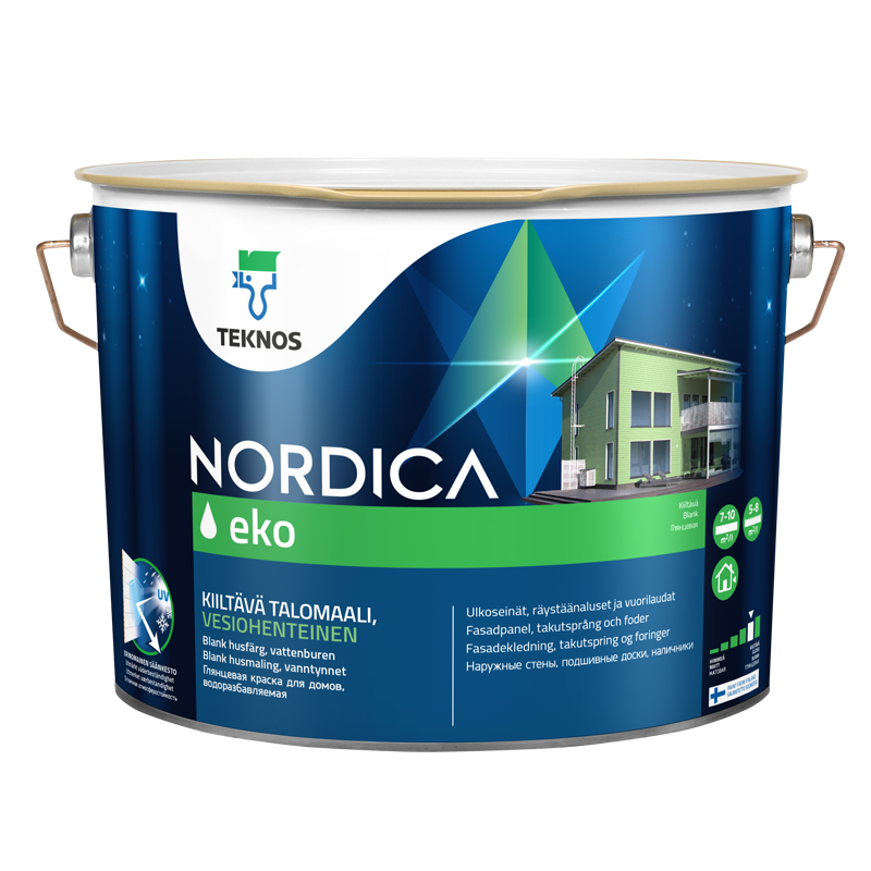 Краска для домов NORDICA EKO (Нордика Эко) глянцевая