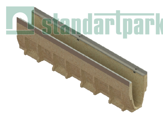 Лоток водоотводный полимербетонный CompoMax Drive DN100 h260