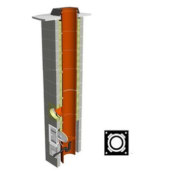Дымоход керамический"Tona" Hightech d-200 мм h=0.5 м TTR20-50