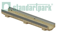 Лоток водоотводный полимербетонный CompoMax Drive DN100 h100 под решетки кл. C250, D400