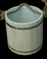 Ведро "Емеля" 10л, с пластмассовой вставкой, Банный Эксперт