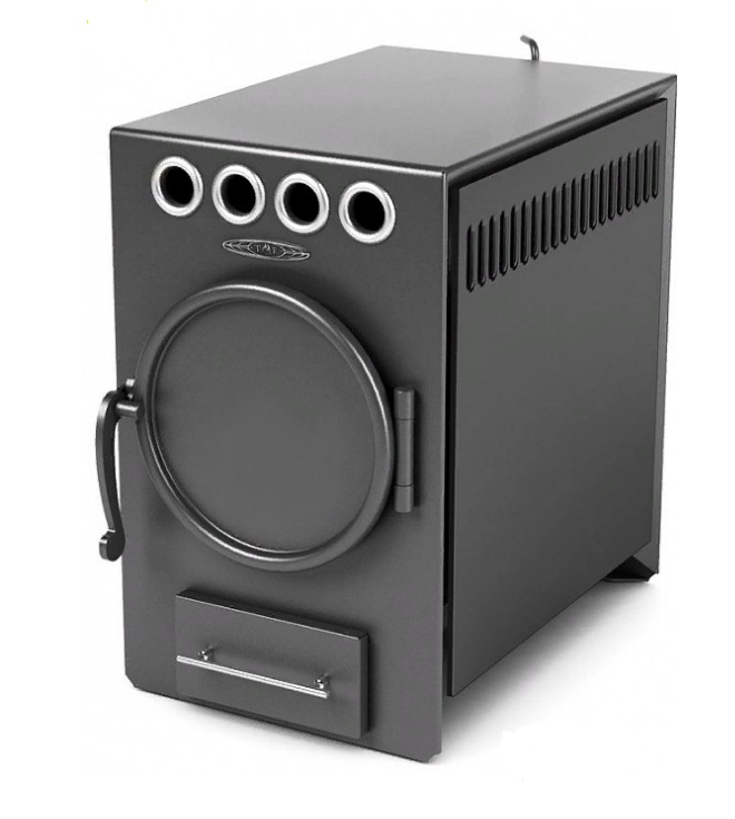 Печь отопительная ТМФ Нормаль-2 Турбо антрацит труба сзади