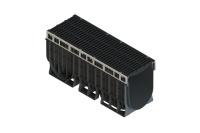 Лоток пластиковый PolyMax Drive DN300 H460 с щелевой чугунной решеткой D400 (к-т)