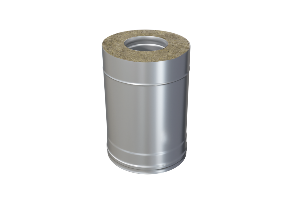 Дымоход Феррум утепленный нержавеющий (430/0,5мм)/оцинкованный ф250/350 L=0,25м по воде