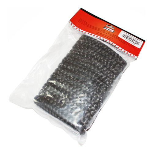 Шнур уплотнительный из керамического волокна, 8мм, L=3м, чёрный, самоклеящийся, FireWay