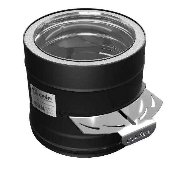 Задвижка Craft утепленная нерж (316/0,8/430/0,5) ф130/230 Cerablanket черный