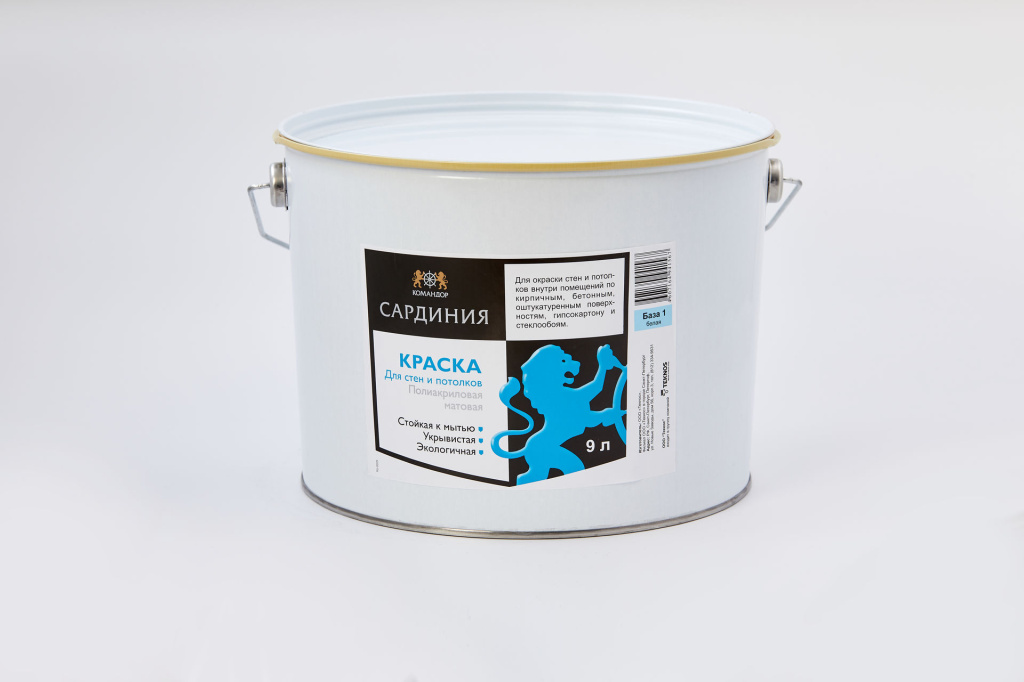 Матовая краска для внутренних работ САРДИНИЯ
