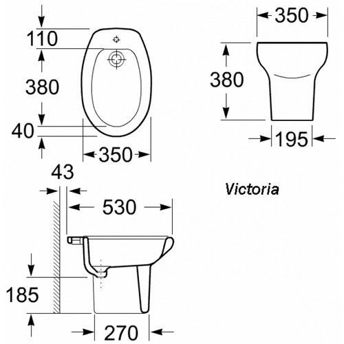 Биде напольное Roca VICTORIA 357390000