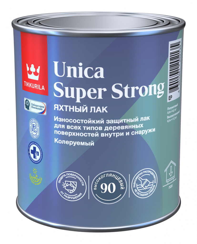 Лак универсальный UNICA SUPER STRONG EP в/гл 0,9л