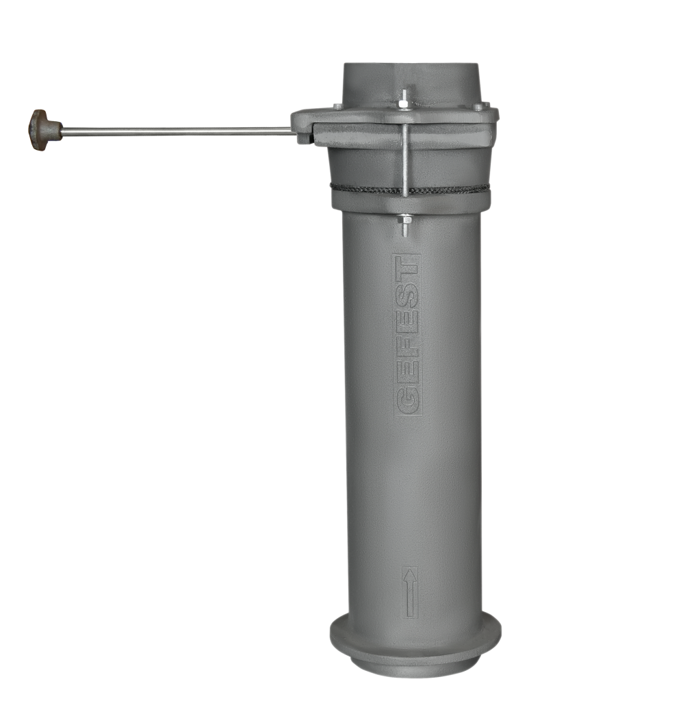 Модуль шиберный GFS чугунный 130/500 стартовый (труба + шибер МП)
