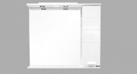 Модена М 90 Зеркало-шкаф с подсветкой белый матовый Comforty