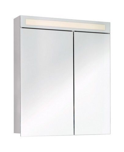 Шкаф зеркальный Dreja Uni 60, 2 дв., (40/20), подсветка с выкл.  99.9001