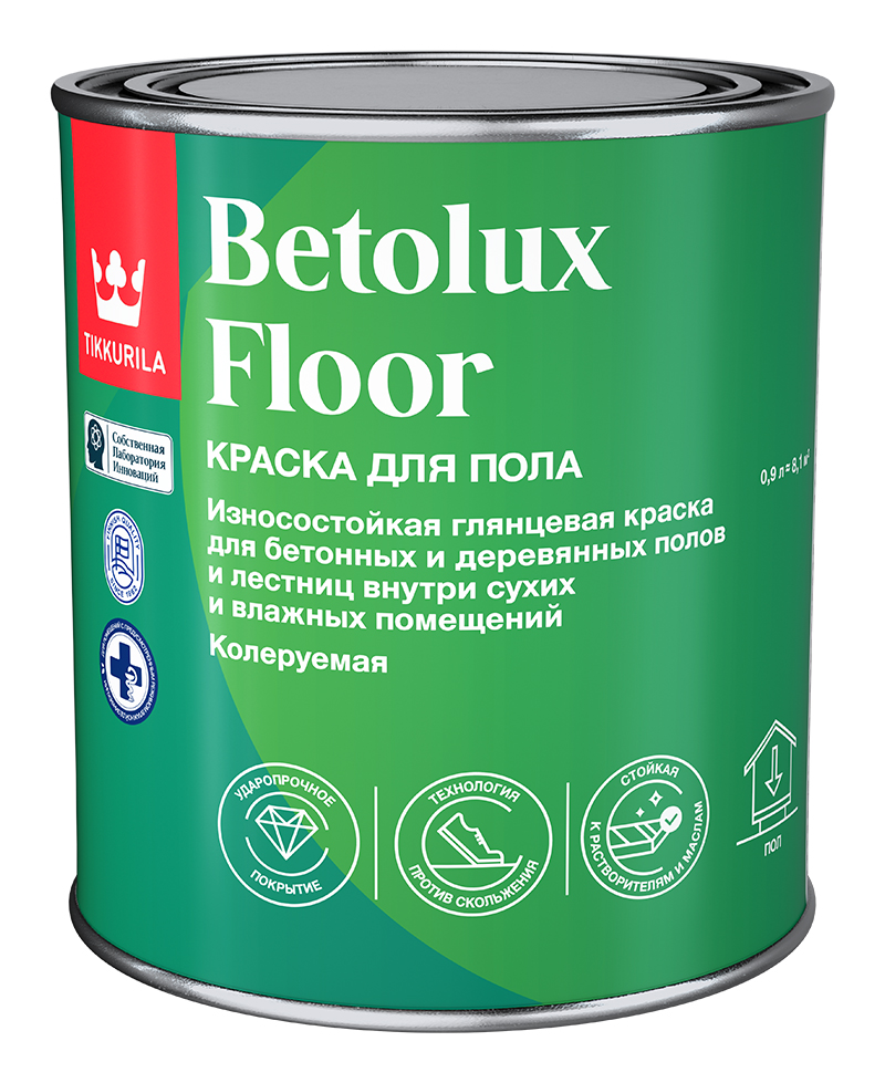 Краска для полов BETOLUX FLOOR A гл 0,9л
