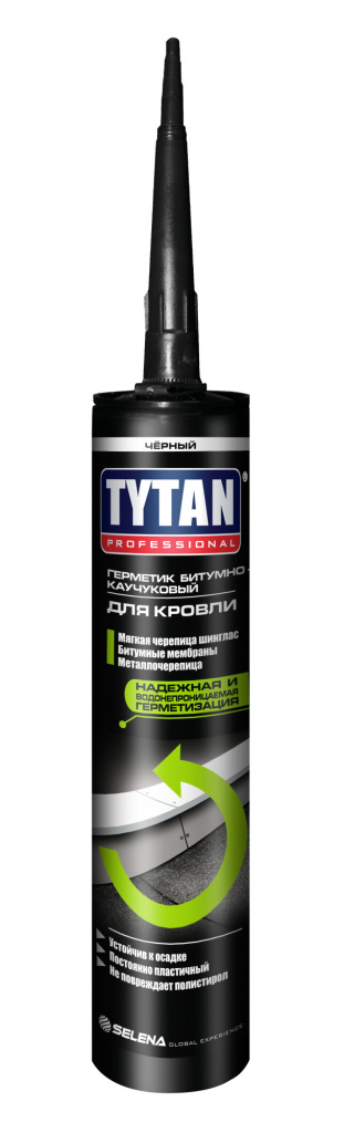Герметик Битумно-каучуковый для Кровли черный Tytan Professional 310 мл 99963