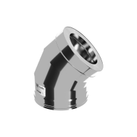 Колено Craft утепленное угол 135° нержавеющее (316/0,8/304/0,5мм) ф120/220 по воде, Cerablanket