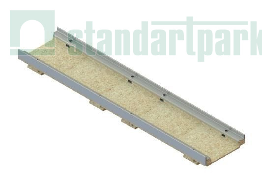 Лоток водоотводный мелкосидящий CompoMax Drive DN150 полимербетонный H60 кл.С,D,E