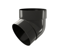 Колено трубы 45 гр. GL Классика 120/90 мм ПВХ (Чёрный)