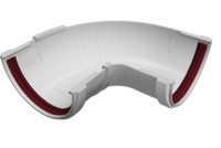 Угол желоба 150 гр.сост GL Классика 120/90 мм ПВХ (Белый)