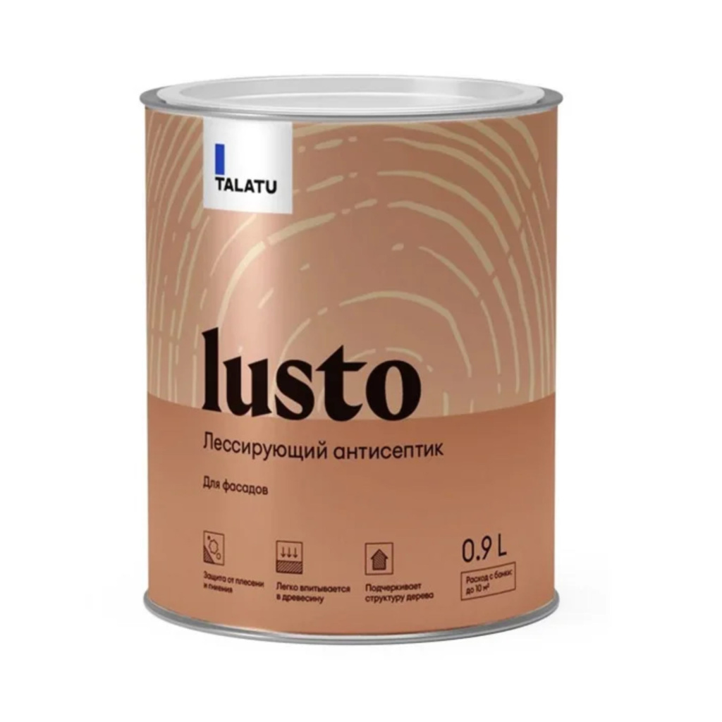 Лессирующий антисептик LUSTO (Лусто) для деревянных фасадов