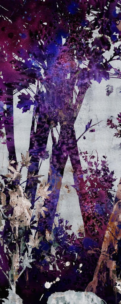 Интерьерная панель 1200x3000 Wonderful Forest Mystery Night глянцевая DD-1.1.1/1200x3000G